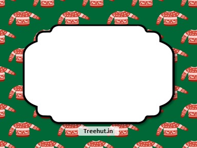Christmas Ugly Sweater Free Printable Labels, 3x4 inch Name Tag